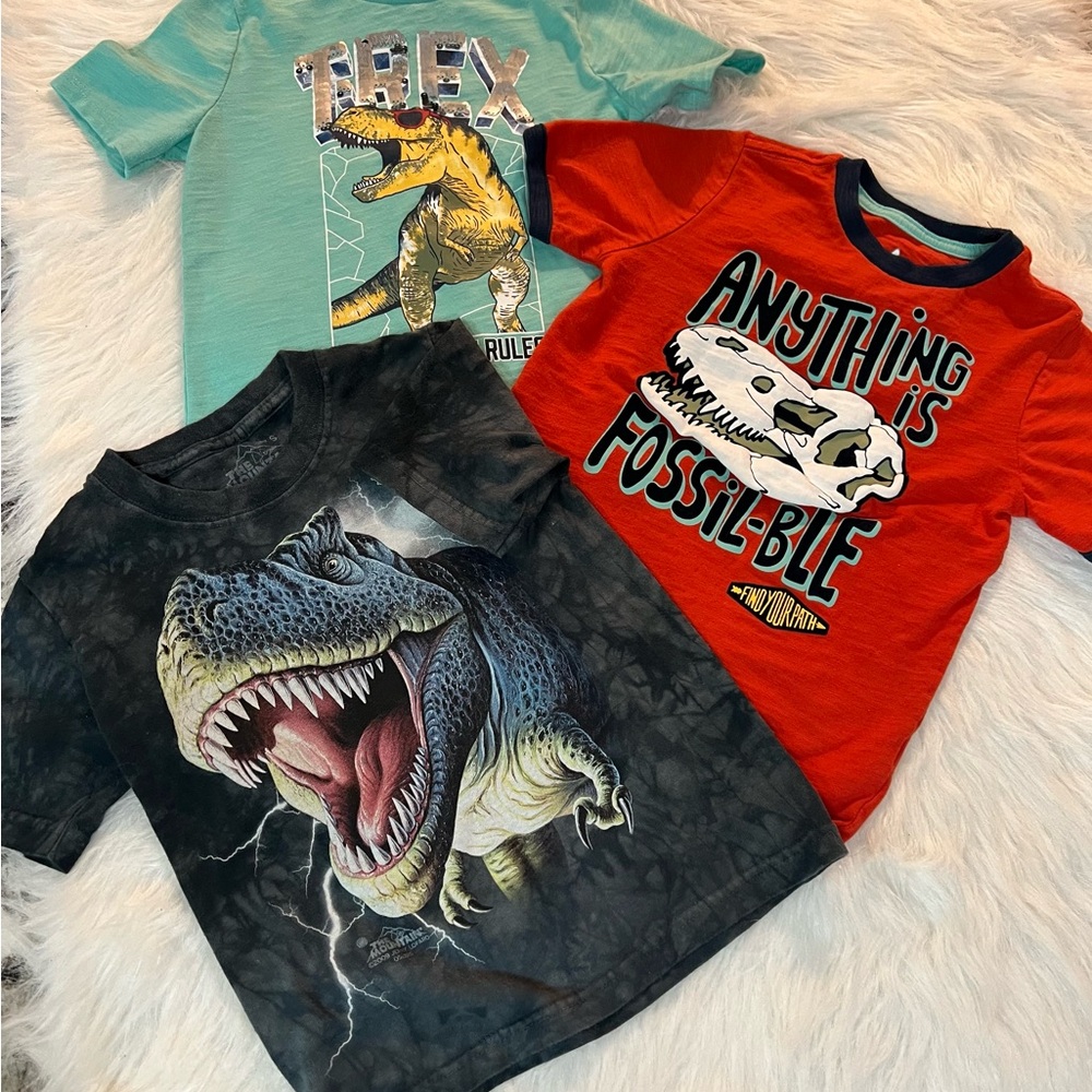 Bundle of 3 Dinosaur Graphic Kids T-Shirts